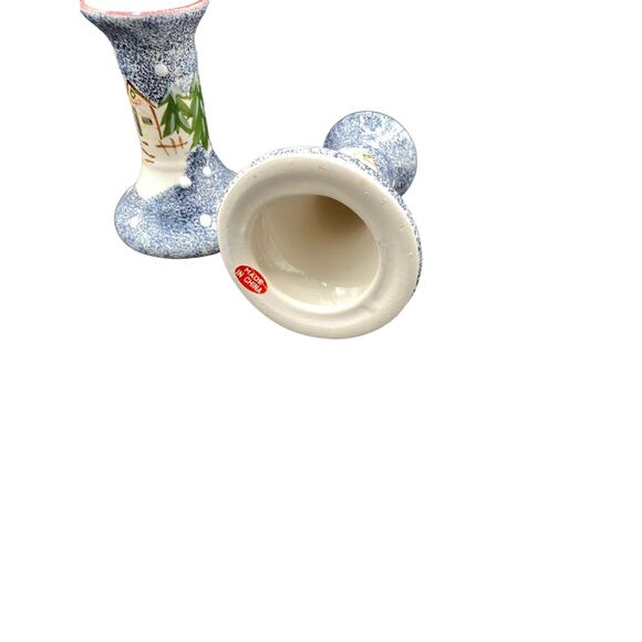 Set of 2 Christmas Candle stick holders - Picture 5 of 5